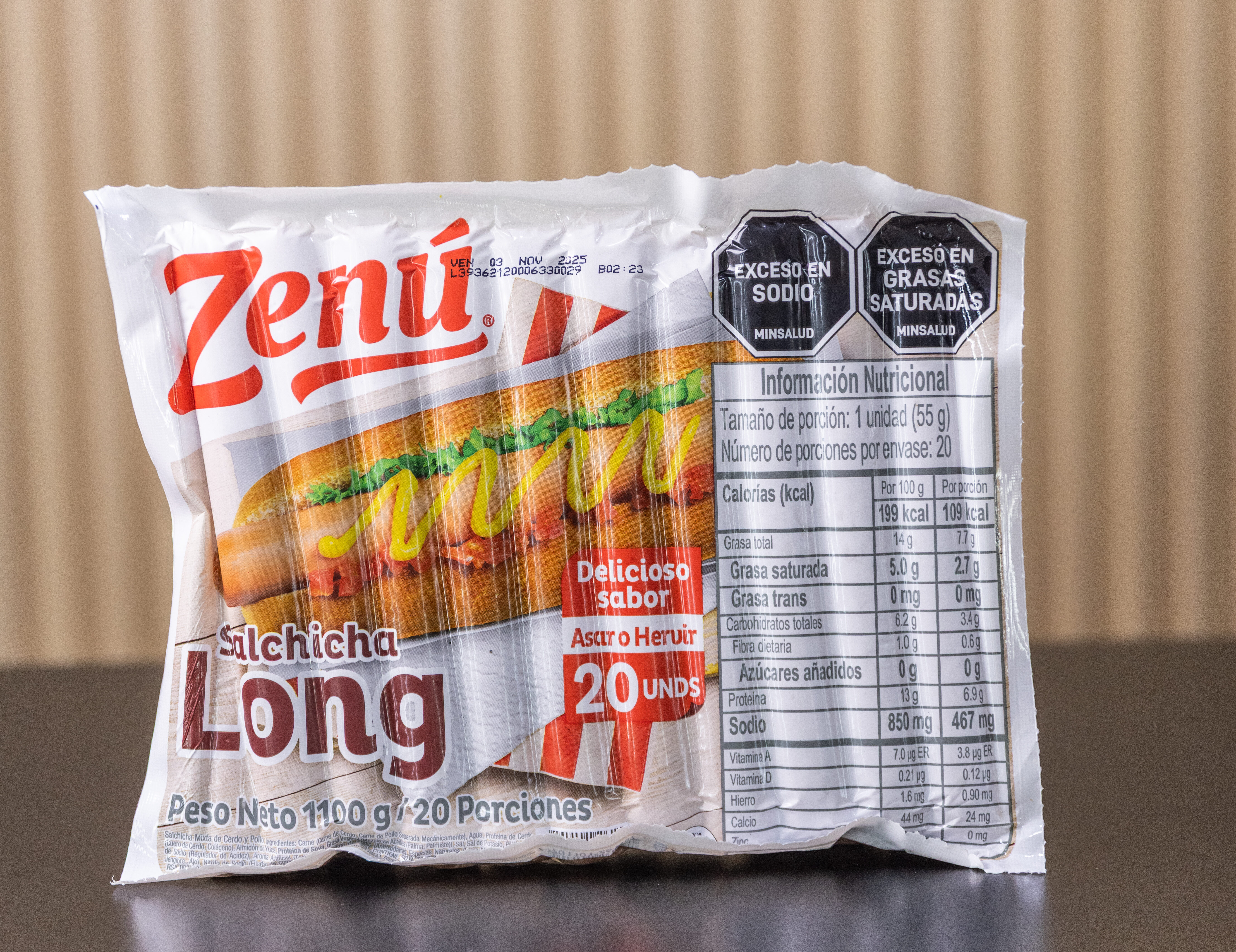 SALCHICHA LONG ZENU X 40 UND