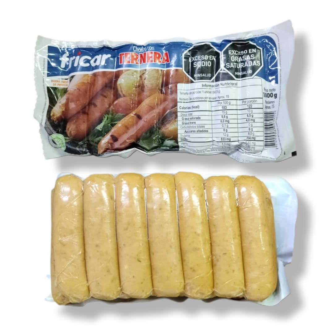 CHORIZO TERNERA X 20 UNDS FRICAR