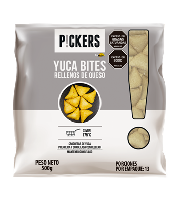 PICKERS YUCA BITES QUESO 500GR