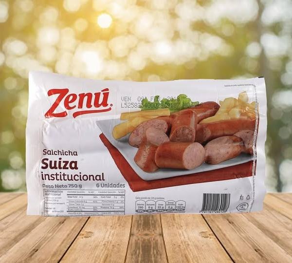 SALCHICHA SUIZA ZENU X 8 UND