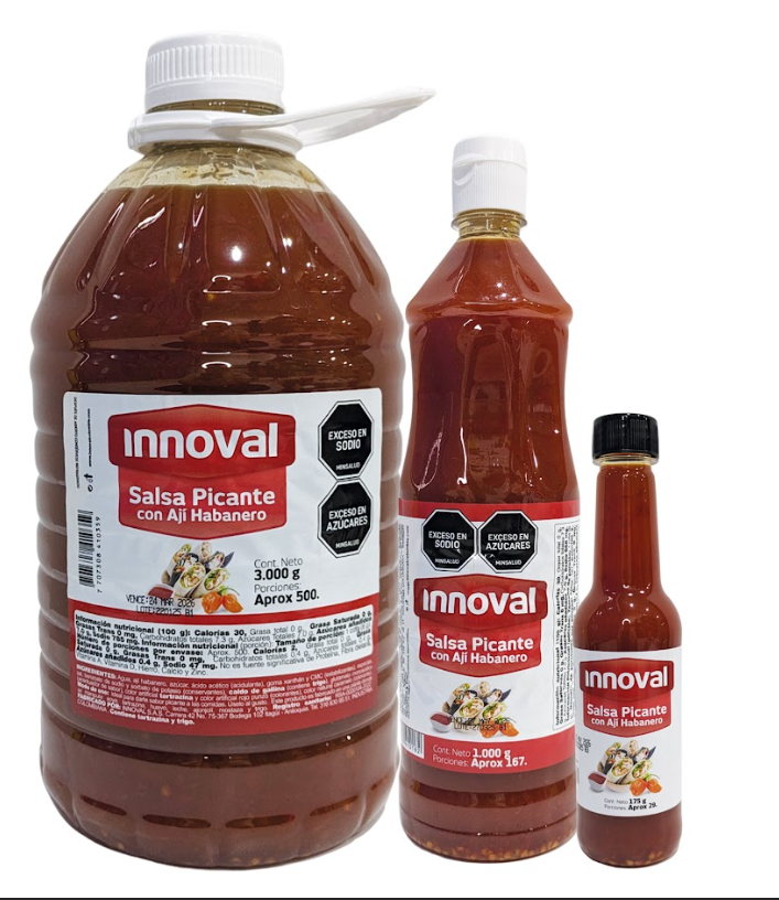 SALSA PICANTE CON DE AJI HABANERO X 175GR, 1000GR, 3000GR